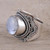 Natural Rainbow Moonstone Cocktail Ring from India 'Rainbow Moonstone Glamour'