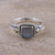 Square Labradorite Cocktail Ring Crafted in India 'Misty Depths'
