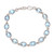 18-Carat Blue Topaz Link Bracelet Crafted in India 'Sea Luster'