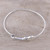 Sterling Silver Guitar Bangle Bracelet from India 'Music Gleams'