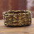 Gold-Tone Recycled Paper Basket from India 'Golden Nest'