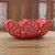 Handcrafted Recycled Paper Basket from India 'Red Garden'