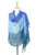 Ombre Cotton Shawl in Blue from Thailand 'Cool Night'