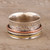 Floral Sterling Silver Spinner Ring from India 'Floral Rush'