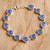 31.5-Carat Blue Chalcedony Link Bracelet from India 'Dazzling Princess'