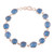 31.5-Carat Blue Chalcedony Link Bracelet from India 'Dazzling Princess'