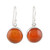 Round Carnelian Dangle Earrings from India 'Fiery Domes'