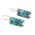 Composite Turquoise Drop Earrings from India 'Beautiful Blue'