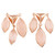 Rose Gold Plated Rose Quartz Chandelier Earrings from India 'Rosy Princess'