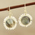 Labradorite and Cultured Pearl Dangle Earrings from India 'Petal Glow'