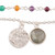 Multi-Gemstone Sterling Silver Bracelet from India 'Colorful Charm'