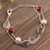 Multi-Gemstone Station Strand Bracelet from India 'Glamorous Glisten'