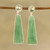 Aventurine and Prasiolite Dangle Earrings from India 'Green Towers'