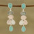 Teardrop Multi-Gemstone Dangle Earrings from India 'Colorful Teardrops'