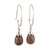10-Carat Smoky Quartz Dangle Earrings from India 'Glittering Drops'