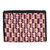 Eggplant and Straw Striped Batik Cotton Clutch from India 'Lovely Designs in Eggplant'