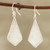Kite-Shaped Rainbow Moonstone Dangle Earrings from India 'Rainbow Kite'