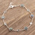 Labradorite and Blue Topaz Station Bracelet from India 'Majestic Mist'