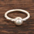 Cultured Pearl Solitaire Ring from India 'Delicate Nature'