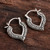 Artisan Crafted Silver Filigree Heart Hoop Earrings 'Heart Glory'