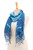 Pair of Cotton Scarves in Shades of Blue 'Sea of Love'