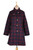 Wine and Navy Check Wool Blend Car Coat 'Jaipur Classic'