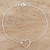 Hand Made Sterling Silver Heart Anklet 'Intimate Heart'