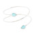 Chalcedony and Sterling Silver Cuff Bracelet 'Aqua Drop'