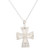 Sterling Silver and Rainbow Moonstone Cross Necklace 'True Faith'