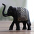 Hand Made Silver Inlay Bidri Elephant Figurine 'Traditional Elephant'