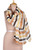 Striped Paisley Chanderi Cotton Scarf 'Paisley in Amber'