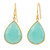 Gold-Plated Chalcedony Dangle Earrings from India 'Evening Rainfall'
