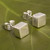 Handcrafted Sterling Cube Earrings 'Energy Cube'