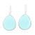 Chalcedony and Sterling Silver Dangle Earrings 'Dropped in Blue'