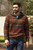 Men's Fair Trade Alpaca Art Knit Pullover Sweater 'Mountain Sunset'