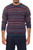 Patterned Blue and Burgundy Alpaca Men's Knit Sweater 'Colca Canyon'