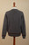 100 Alpaca Dark Grey Men's Pullover Sweater from Peru 'Andes Grey'