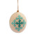 Handcrafted Embroidered Wool Egg Ornament in Ivory and Green 'Yerevan's Fruit'