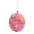 Handcrafted Floral Embroidered Wool Felt Ornament in Pink 'Marash Spring'
