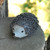 Pair of Grey Acrylic Hedgehog Ornaments Crocheted by Hand 'Spiky Celebration'