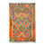 Handwoven Geometric Wool Area Rug in a Warm Palette 3x5 'Silk Road Jewels'