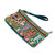Wristlet with Iroki Hand Embroidery and Removable Strap 'Cool Flair'