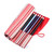 Wooden Colored Pencil Set and Red Cotton Roll Case 'Creative Crimson'