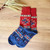 Cotton Blend Socks with Traditional Armenian Themes 'Geghard's Energy'