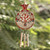 Pomegranate-Themed Red and Blue Ceramic Windchime 'Eternal Rhythms'