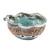 Pomegranate-Shaped Glazed Turquoise Ceramic Catchall 'Majestic Core'