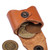 100 Brown Leather Earbud Holder and Keychain Set 'Lucky Melody in Brown'