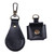 100 Black Leather Earbud Holder and Keychain Set 'Lucky Melody in Black'