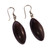 Handcrafted Dark Brown Ceramic Dangle Earrings from Amernia 'Serene Midnight'