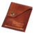 100 Leather Card Holder in Brown Handcrafted in Armenia 'Earthy Cool'